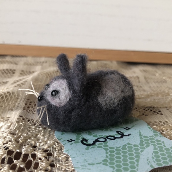 One handmade needle Felted cats kittens - Picture 7 of 14